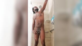 Marvelous BIG BLACK COCK takes a bathroom... Jizz join me!