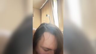 Trans damsel deep throating ex-boyfriends smallish fuck-stick