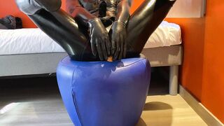 My latex catsuit with assfuck and rod enjoy mitten fake-dick