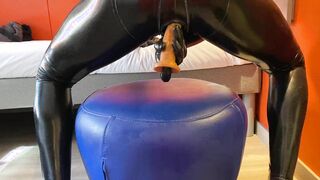 My latex catsuit with assfuck and rod enjoy mitten fake-dick