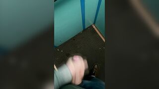 Masturbating off and nutting in a public ELEVATOR! I can be seen at any moment!