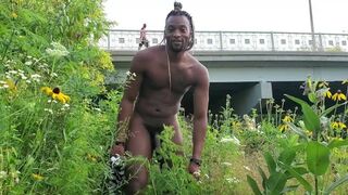 CAUGHT!! Kennie Jai strokes at the river in Chicago and GETS CAUGHT!!