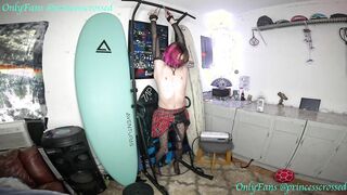 Tied Up Hanging Ruined Orgasm Femboy Milked in Confine Restrain Bondage