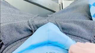 HD At it again on my way to work, doing this makes me ???? guy masturbating off in public on bus